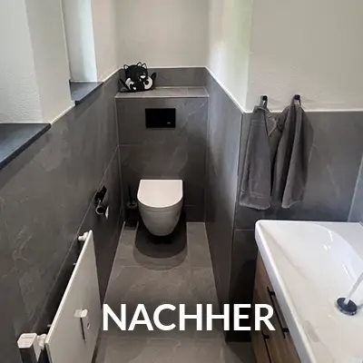 Fliesen neu kleines Bad nachher Fliesen neu kleines Bad nachher