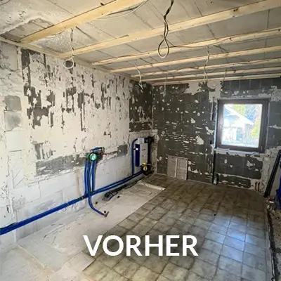 Große Fliesen verlegt vorher Große Fliesen verlegt vorher