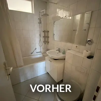 Wand- und Fussbodenfliesen verlegt Vorher Wand- und Fussbodenfliesen verlegt Vorher